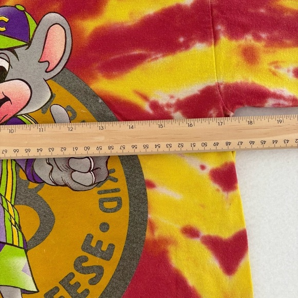 Vintage Kids 90s/Y2K Chuck E. Cheese Tie-Dye T-Shirt Size Youth Large - Picture 6 of 7